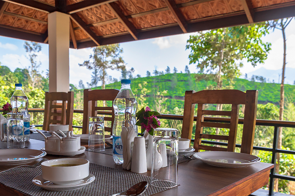 Dining area serving fresh and organic meals