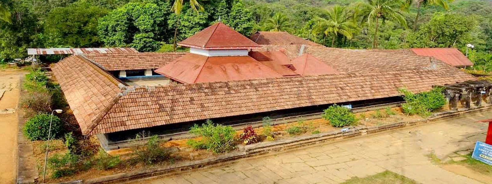 View of Thirunelli Temple surrounded by greenery in Wayanad