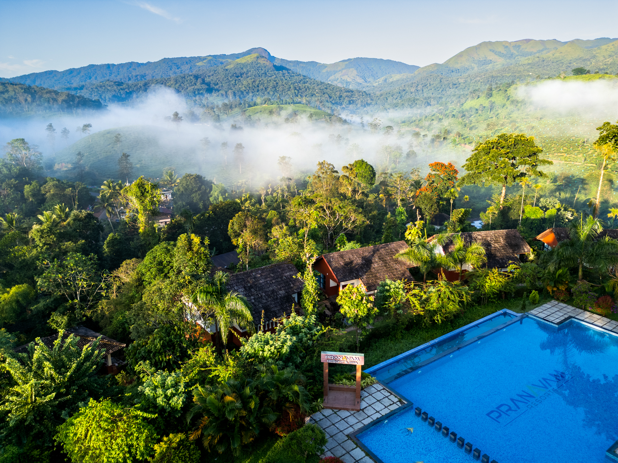 Panoramic views of Pranavam Resort